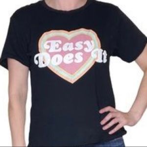 205- Wild Fox Easy Does It Rainbow Heart TShirt